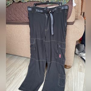 Y2K Black Cargo Pants Gothic 90s - light and breathable material 32x32